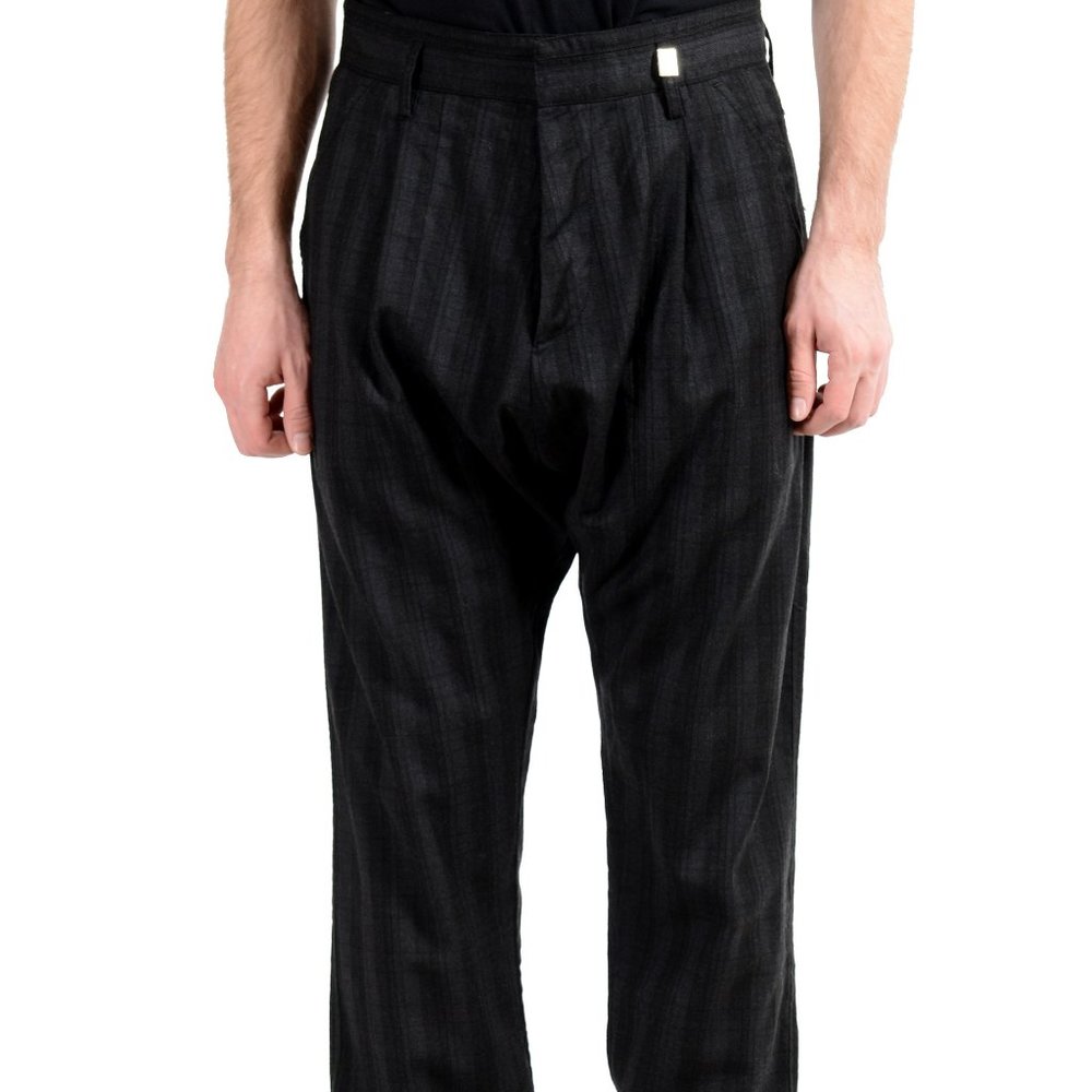 Richmond X Men's 100% Wool Pleated Casual Pants